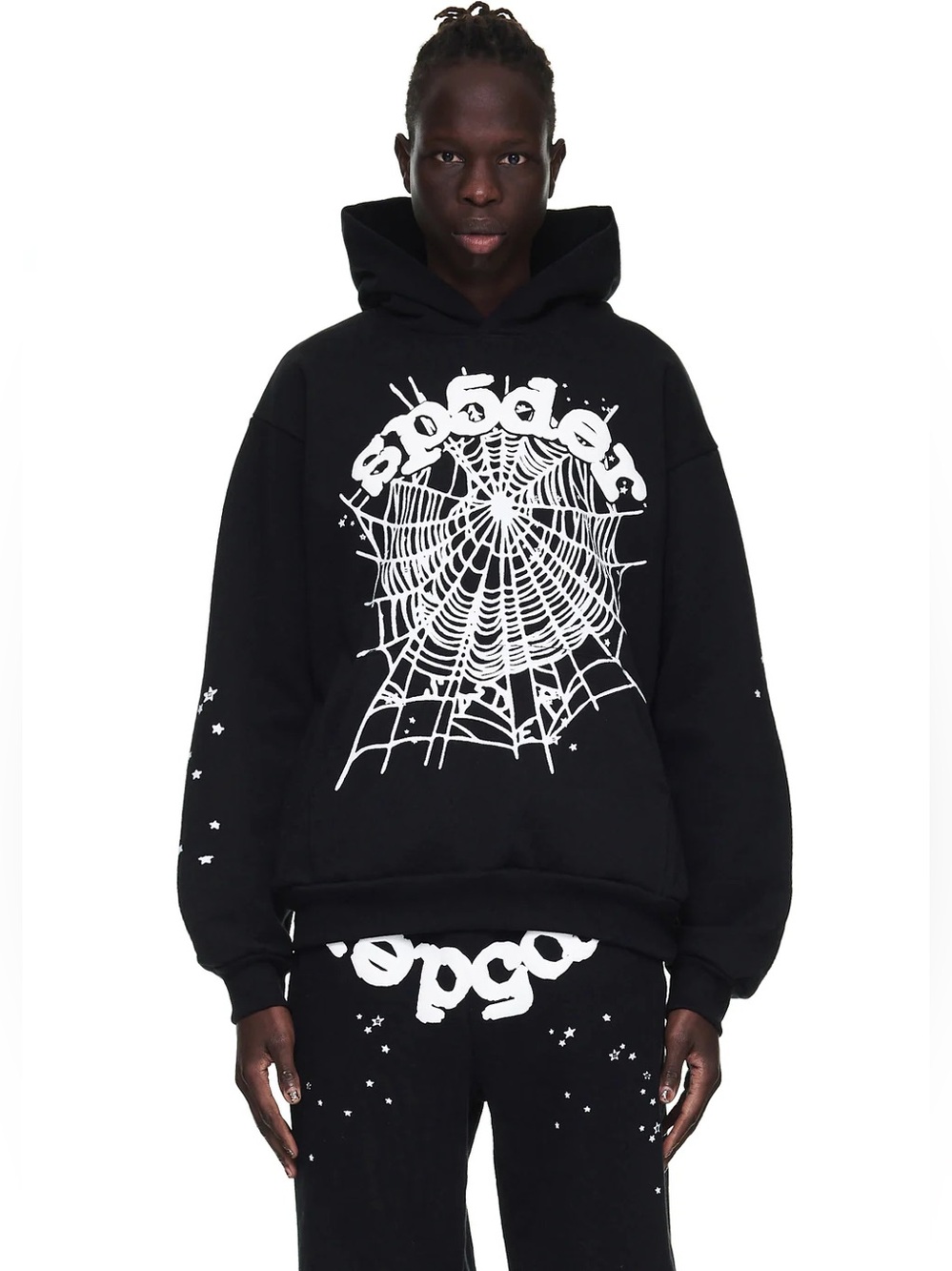 Spider Hoodie Sp5der OG Web Hoodie Black size Medium